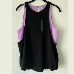 Suki + Solaine Layered Black Sleeveless Top